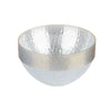 Hammered Clear Plastic Bowls With Gold Rim 16 Oz