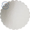 silver scalloped cake sheets