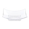 Clear mini rectangular Dessert plate with curved edges