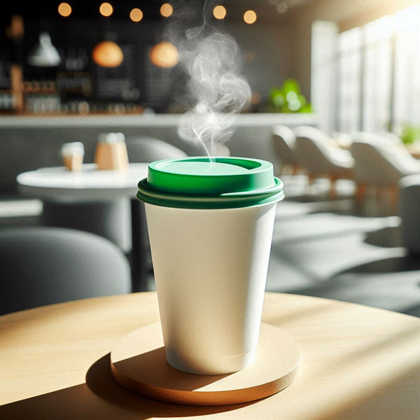 DURA - 10-24 Oz - 90mm Dome Sip Lids Green - 20x 50Case