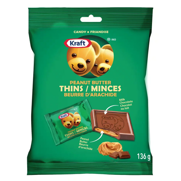 Kraft Milk Chocolate Peanut Butter Thins 136g