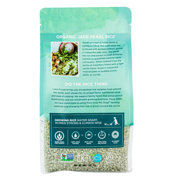 Organic Jade Pearl Rice 425g