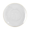 White Plastic Plates With Gold Rim 9 inch, Party Lunch Plates