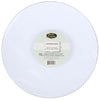 White Plastic Plates With Silver Rim 9 inch, Party Lunch Plates