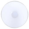 White Plastic Salad Bowls With Silver Rim 112 Oz - Each