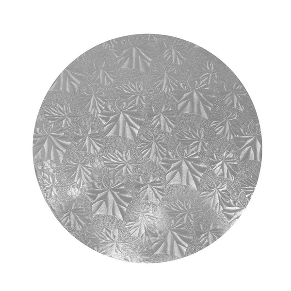 Enjay - 10" Round x 1/4" Thick Silver Cake Board - 12 / Pack - Megastore