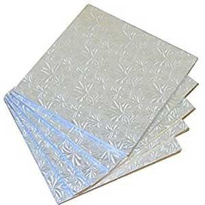 Enjay - 12" x 12" x 1/2" Square Silver Cake Board - 12/Case - Megastore