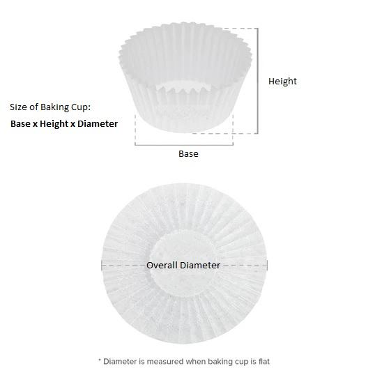 Enjay - 1.25" x 7/8" x 3" White Mini Baking Cup - 20 x 500Pcs/Case - Megastore