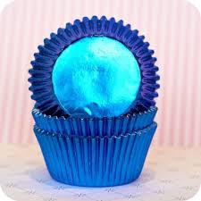 Enjay - 2" x 1.25 x 4.5" Blue Brite Foil Baking Cup - 500/Pack - Megastore