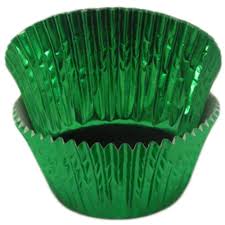Enjay - 2" x 1.25 x 4.5" Green Brite Foil Baking Cup - 20 x 500/Case - Megastore