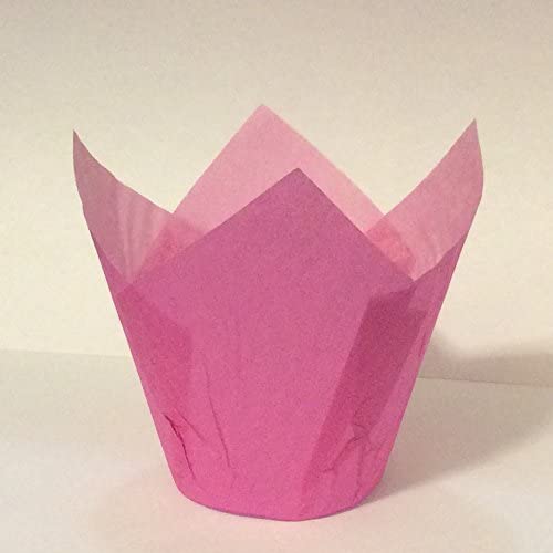 Enjay - 2" x 3.25" Pink Tulip Baking Cup - 10 x 100pcs/Case - Megastore