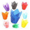 Enjay - 2" x 3.25" Polkadot Mixed Tulip Baking Cup - 125/Pack - Megastore