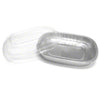 HFA Gourmet To Go - 22 Oz Small Entree Combo Silver With Clear Dome Lids -100/Case - Megastore