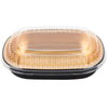 HFA Gourmet To Go - 52Oz Medium Entree Container Gold/Black With Dome Lids -50/Case - Megastore