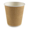 Hy Pax - 10 Oz Kraft Ripple Hot Paper Cup Nature Color - 40/Sleeve - Megastore