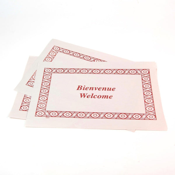 Lapaco - Welcome Placemats - 1000 / Pack - Megastore