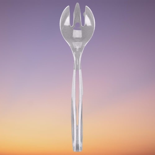 MC - 9" Clear Plastic Serving Fork - 144/Case - Megastore