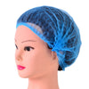 MC - Disposable Bouffant Cap Hair Net Blue Non-Woven - 100 / Pack - Megastore