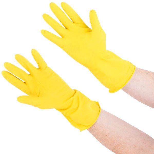 MC - Small Cleaning Gloves Yellow Q-Grip - 12 Pairs - Megastore
