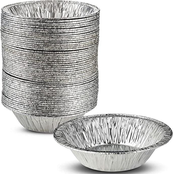ML - 4" Round Deep Aluminum Foil Meat Pie Pan - 125/Pack - Megastore