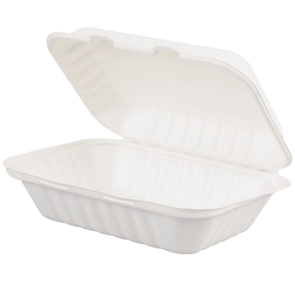 New-Wave - 9" x 6" x 3" Sugarcane & Bamboo Bagasse Container - 200/Case - Megastore