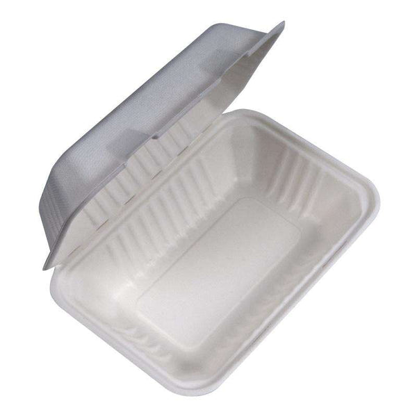 New-Wave - 9" x 6" x 3" Sugarcane & Bamboo Bagasse Container - 200/Case - Megastore
