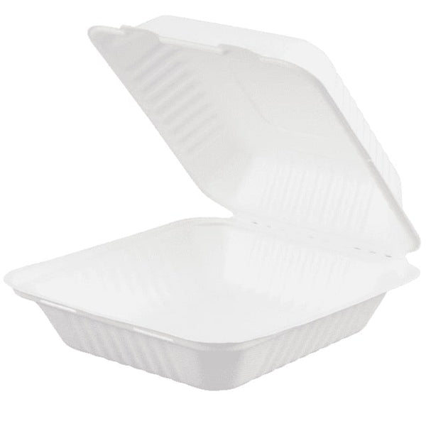 New-Wave - 9" x 9" Sugarcane & Bamboo Bagasse Container - 50/Sleeve - Megastore