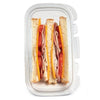 Placon - SW4-000T-W Crystal Seal Angled Hinged Sandwich Wedge - 200/Case - Megastore