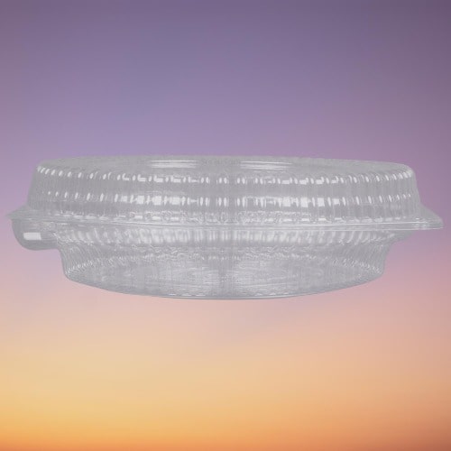 Sabert - 8" Hinged Clear Plastic Shallow Pie Clamshell Container - 120/Case - Megastore