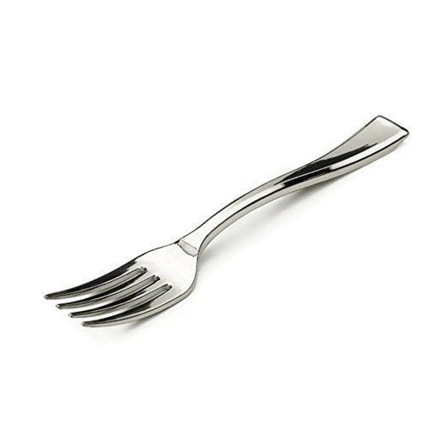 Sabert - Silver Look Plastic Fork - 50/Pack - Megastore