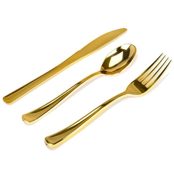 Stellar - Gold Look Premium Plastic Knife - 20/Pack - Megastore