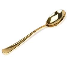 Stellar - Gold Look Premium Plastic Soup Spoon- 20/Pack - Megastore