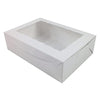 E.B. Box - White Cupcake Box With Window 14" x 10" x 4" - 100/Pack - Mega Store