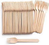 ECO PLUS - Compostable Birch Wood Fork Unwrapped Natural - 20 x 100/Case - Mega Store