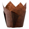 Enjay - 2" x 3 1/4" Dark Brown Tulip Baking Cup - 10 x 100pcs/Case - Mega Store