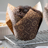 Enjay - 2" x 3.25" Dark Brown Mariposa Printed Tulip Cup - 10 x 100pcs/Case - Mega Store