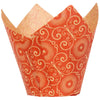 Enjay - 2" x 3.25" Red Mariposa Print Tulip Baking Cup - 10 x 100pcs/Case - Mega Store
