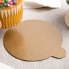 Enjay - 3 1/4" x 0.045" Gold & Silver Reversible Round Dessert Board With Tab - 500/Case - Mega Store