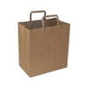 Kraft - 11" x 6.75" x 12" Kraft Paper Bag With Handle - 250/Case - Mega Store