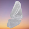 Polar Pak - 5" Medium Dome Hinged Clear Pie/Cake Slice Container - 100/Pack - Mega Store