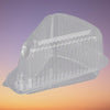 Polar Pak - 5" Medium Dome Hinged Clear Pie/Cake Slice Container - 100/Pack - Mega Store