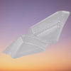 Polar Pak - 5" Shallow Hinged Clear Plastic Pie/Cake Slice Container - 100/Pack - Mega Store