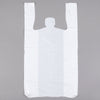 S5 White - Low Density T-Shirt Shopping Bags 11.5"+ 6.5"x 22"- 1000/Case - Mega Store