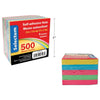 Selectum - 3" x 3" Self Adhesive Note 5 Color 500 Sheets - Each - Mega Store