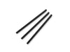 Stone - 8" Cocktail Straw Black Unwrapped - 250 / Pack - Mega Store