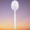 Vintage - Plastic Soup Spoon White Unwrapped - 1000/Case - Mega Store