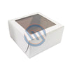E.B. Box - White Window Cake / Bakery Box 10" x 10" x 5" - 100/Pack
