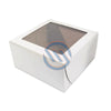 E.B. Box - White Window Cake / Bakery Box 10" x 10" x 5" - 100/Pack